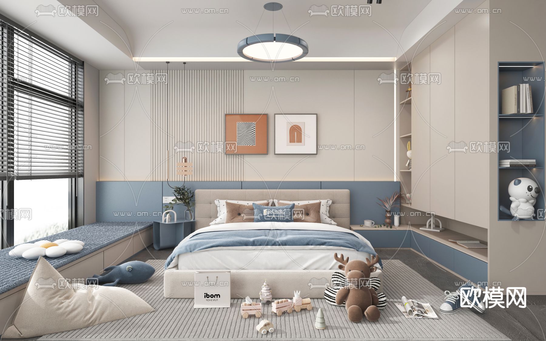 儿童房 小孩房 男孩房3d模型下载
