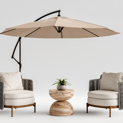  遮阳伞 户外椅su模型 