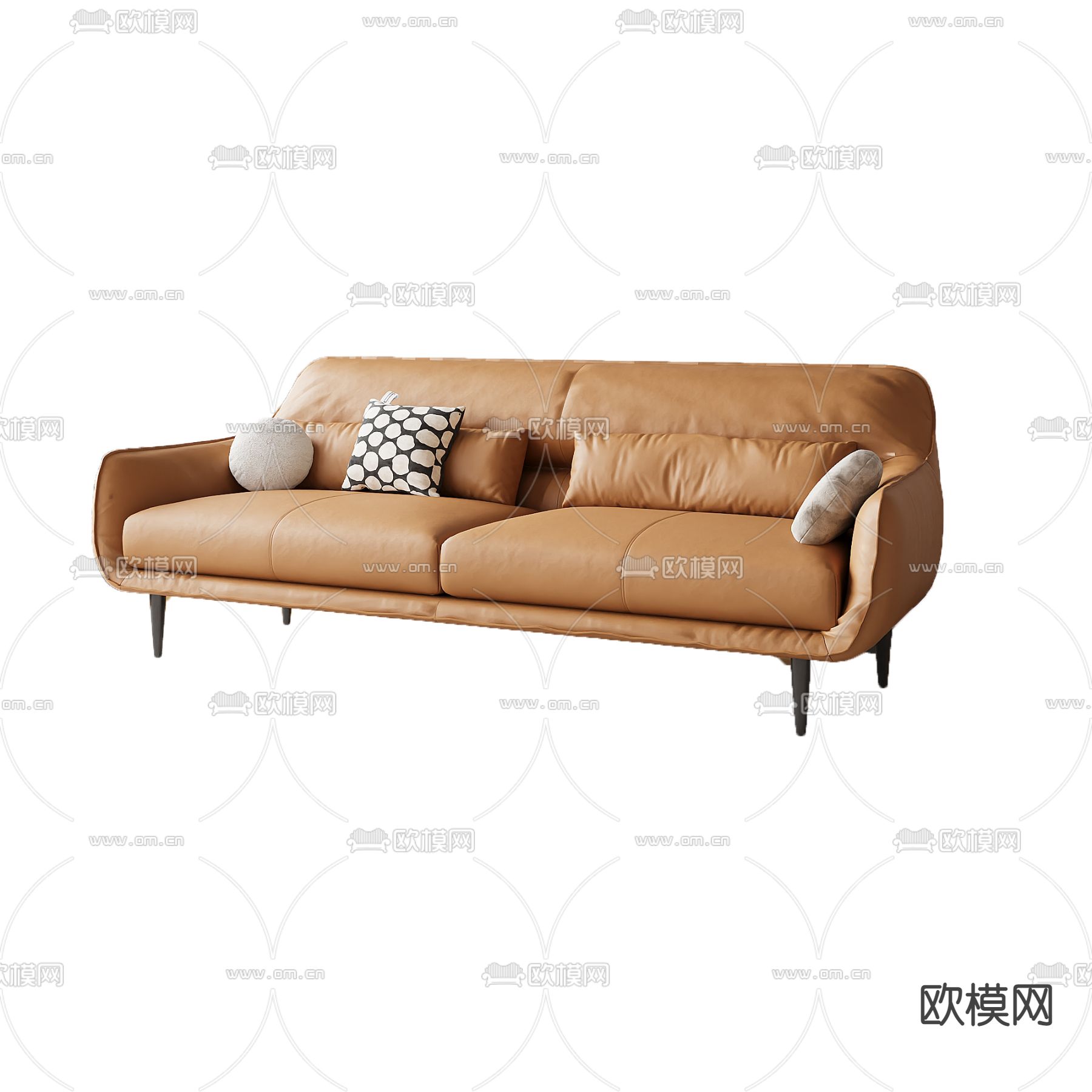 奶油风沙发 双人沙发3d模型下载（渲染图3）