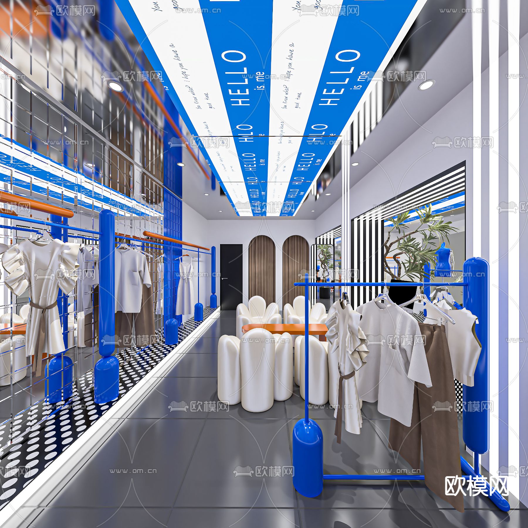 服装店 女装店3d模型下载（渲染图2）