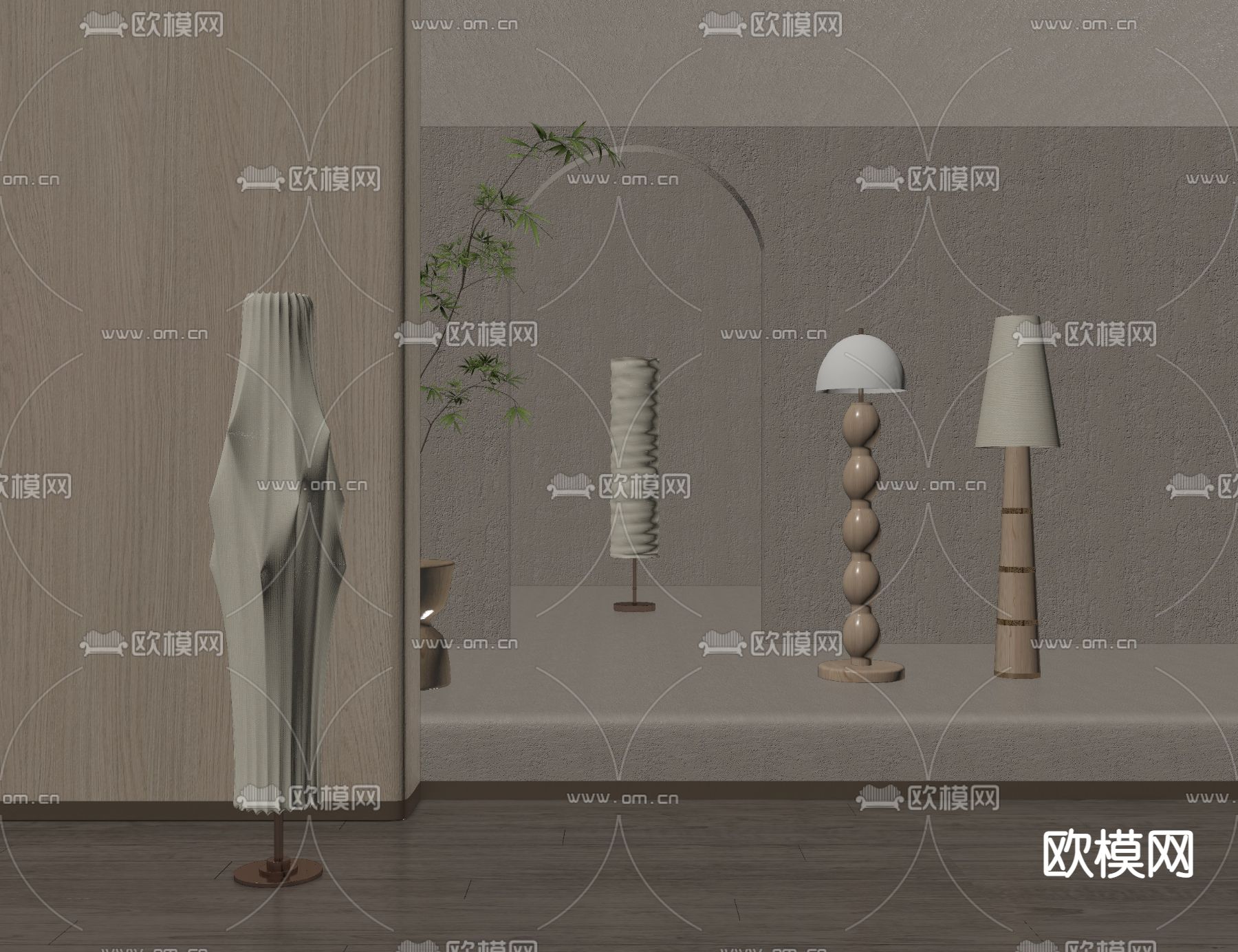 落地灯su模型下载（渲染图2）