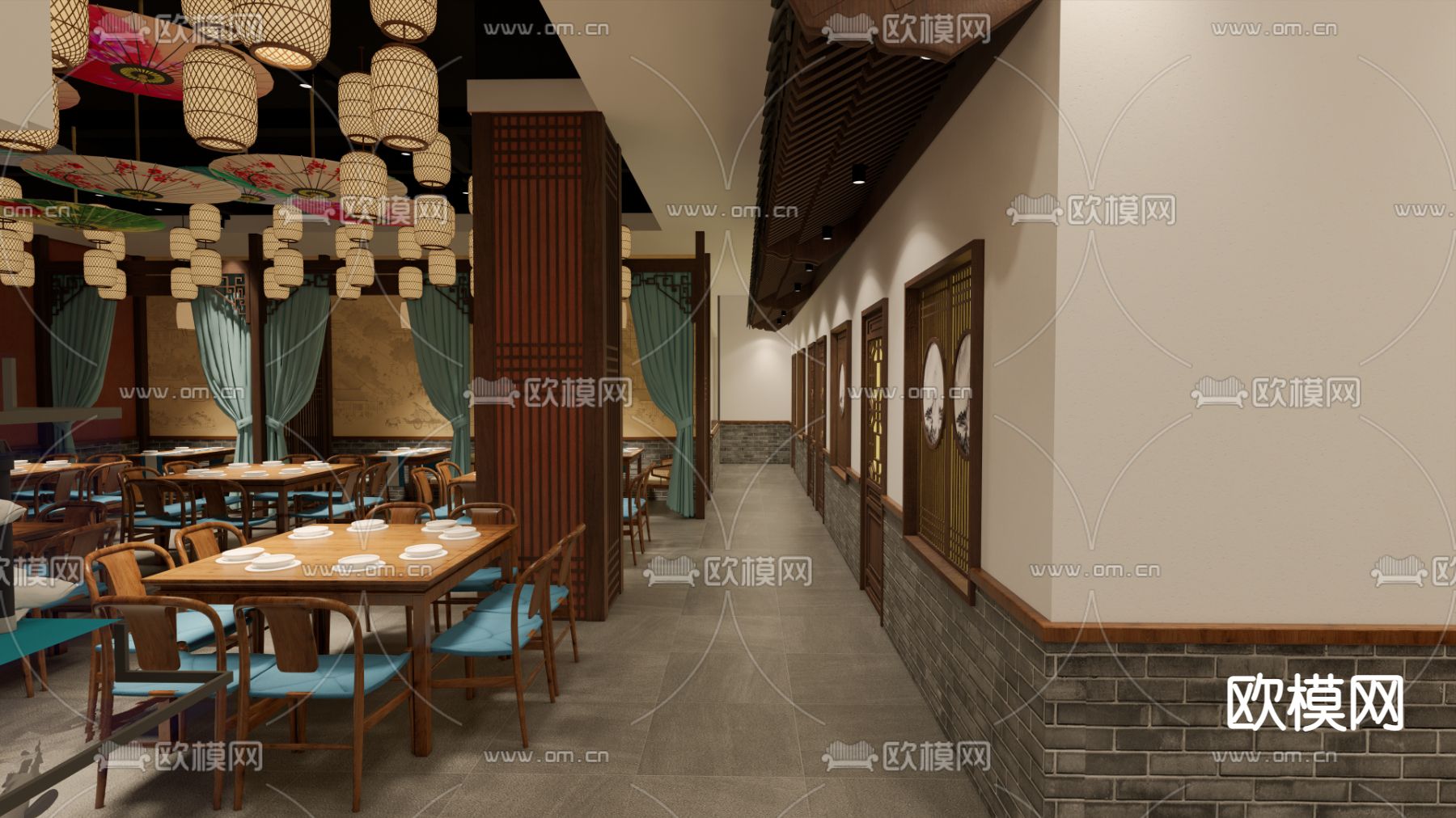 江湖菜 中餐厅su模型下载（渲染图4）