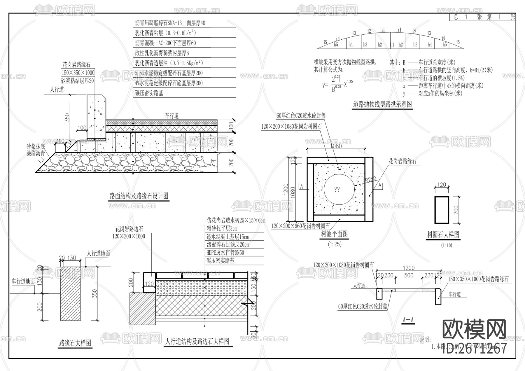 千山天域北侧道路CAD施工图下载（渲染图4）