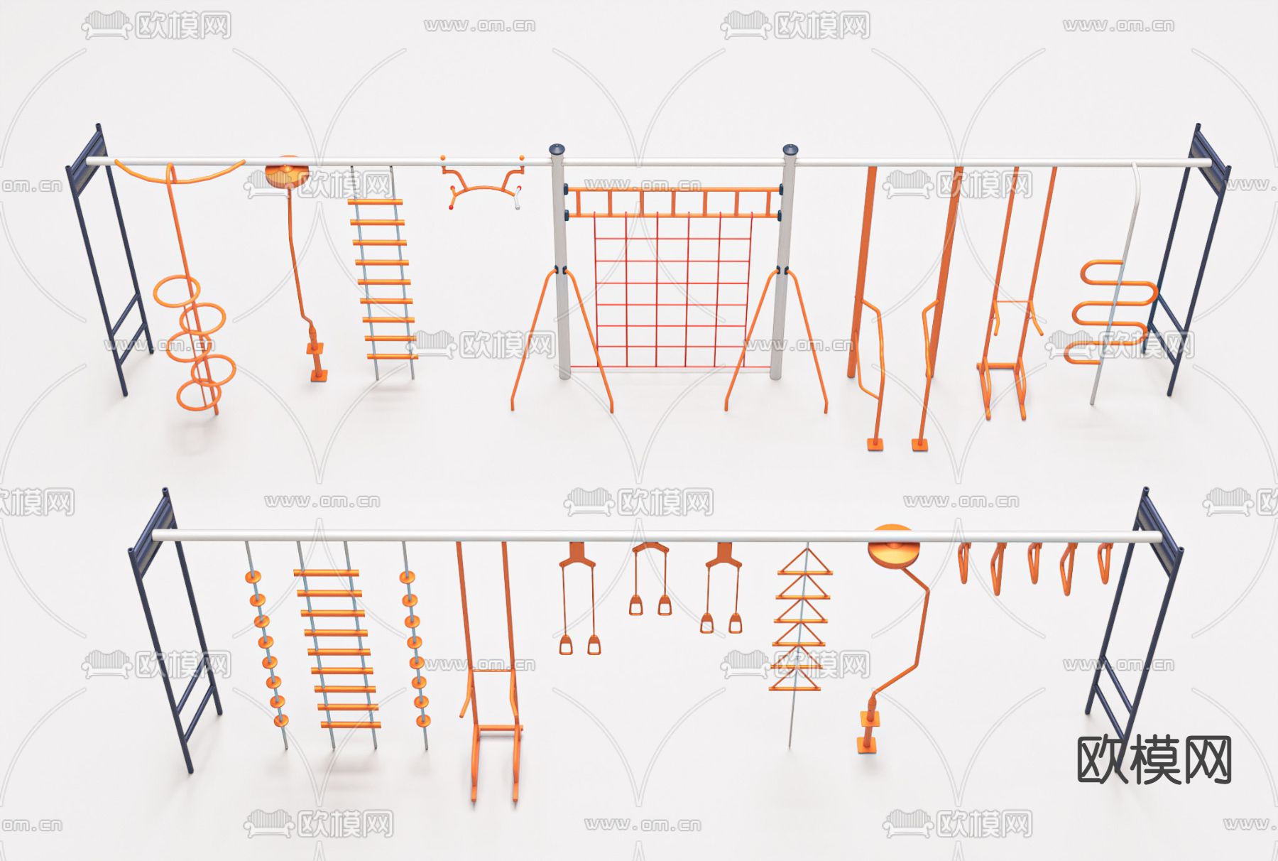 攀爬器材 健身器材su模型下载（渲染图1）