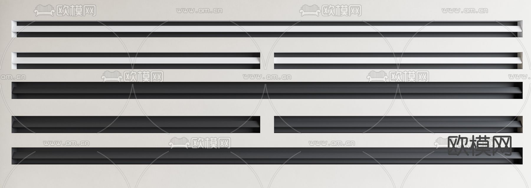 空调出风口 排风口3d模型下载