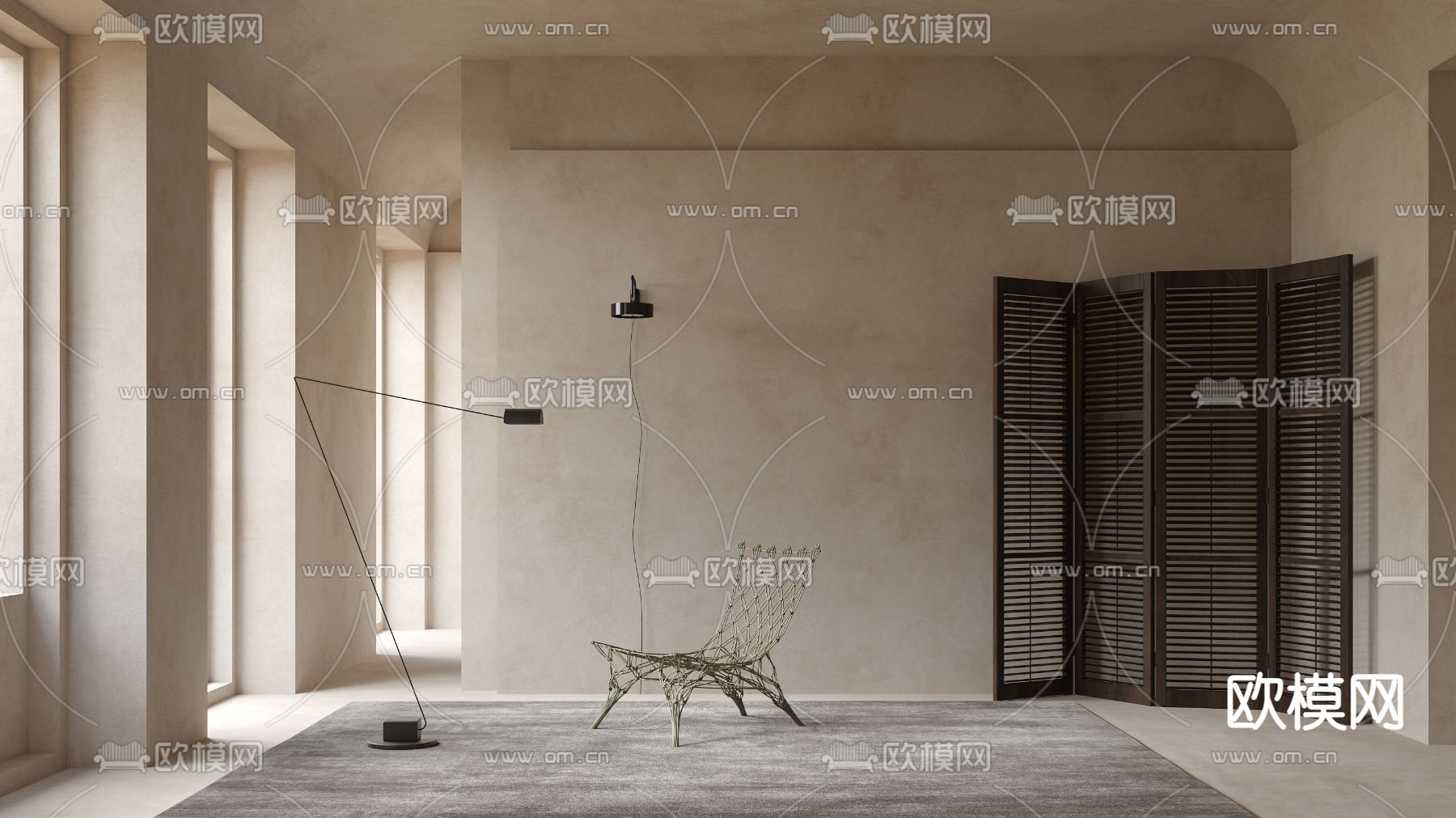 Cappellini 编织户外椅3d模型下载