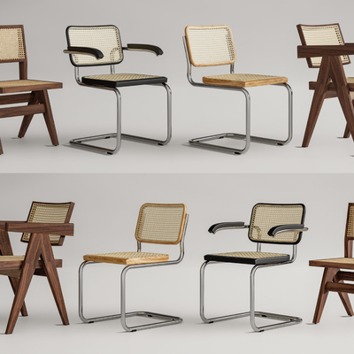 侘寂风椅子 餐椅su模型