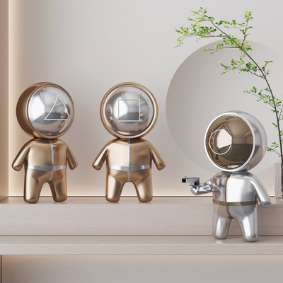  鱿鱼游戏管理者 潮玩 雕塑 摆件su模型 