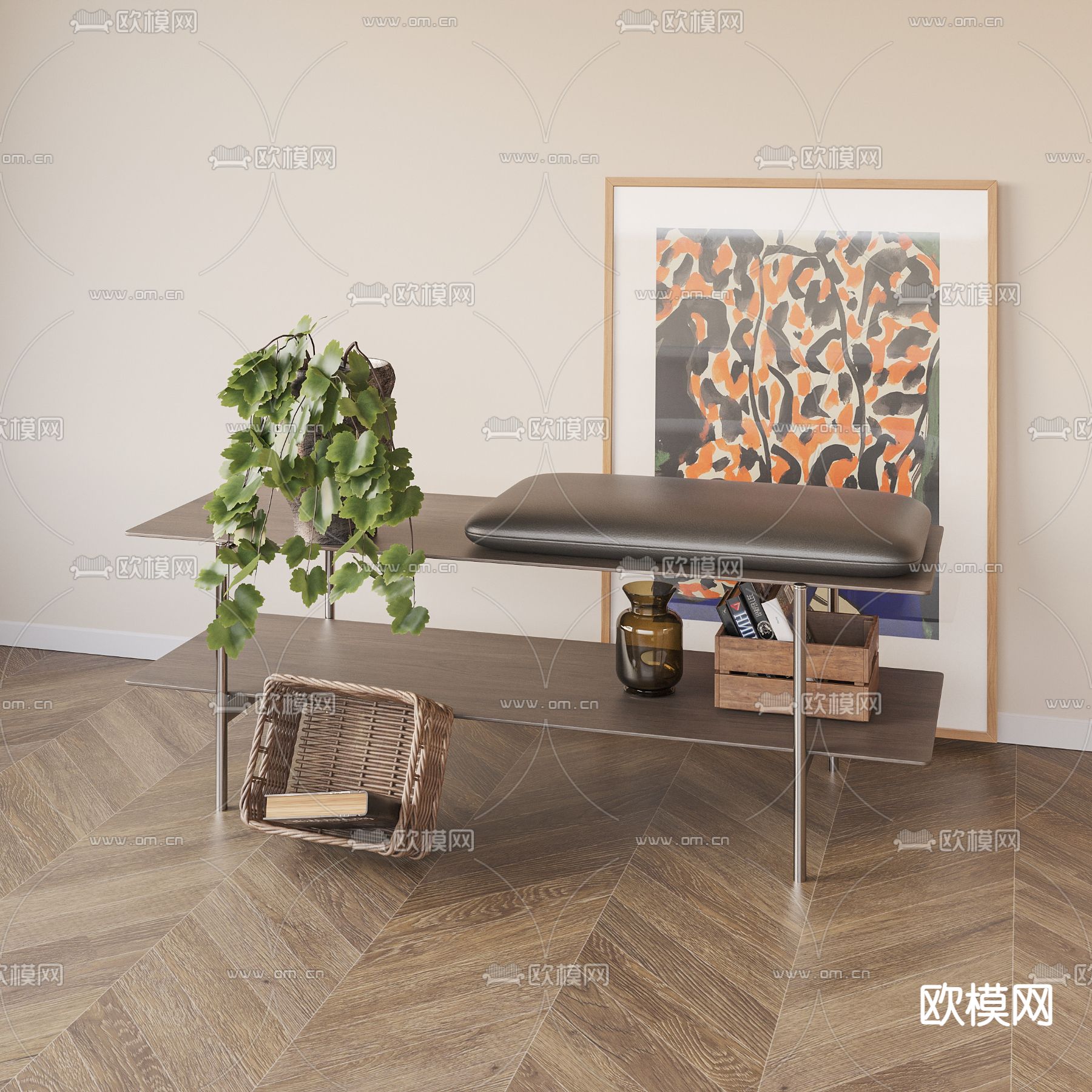 置物架3d模型下载_ID14117071_3dmax免费模型-欧模网