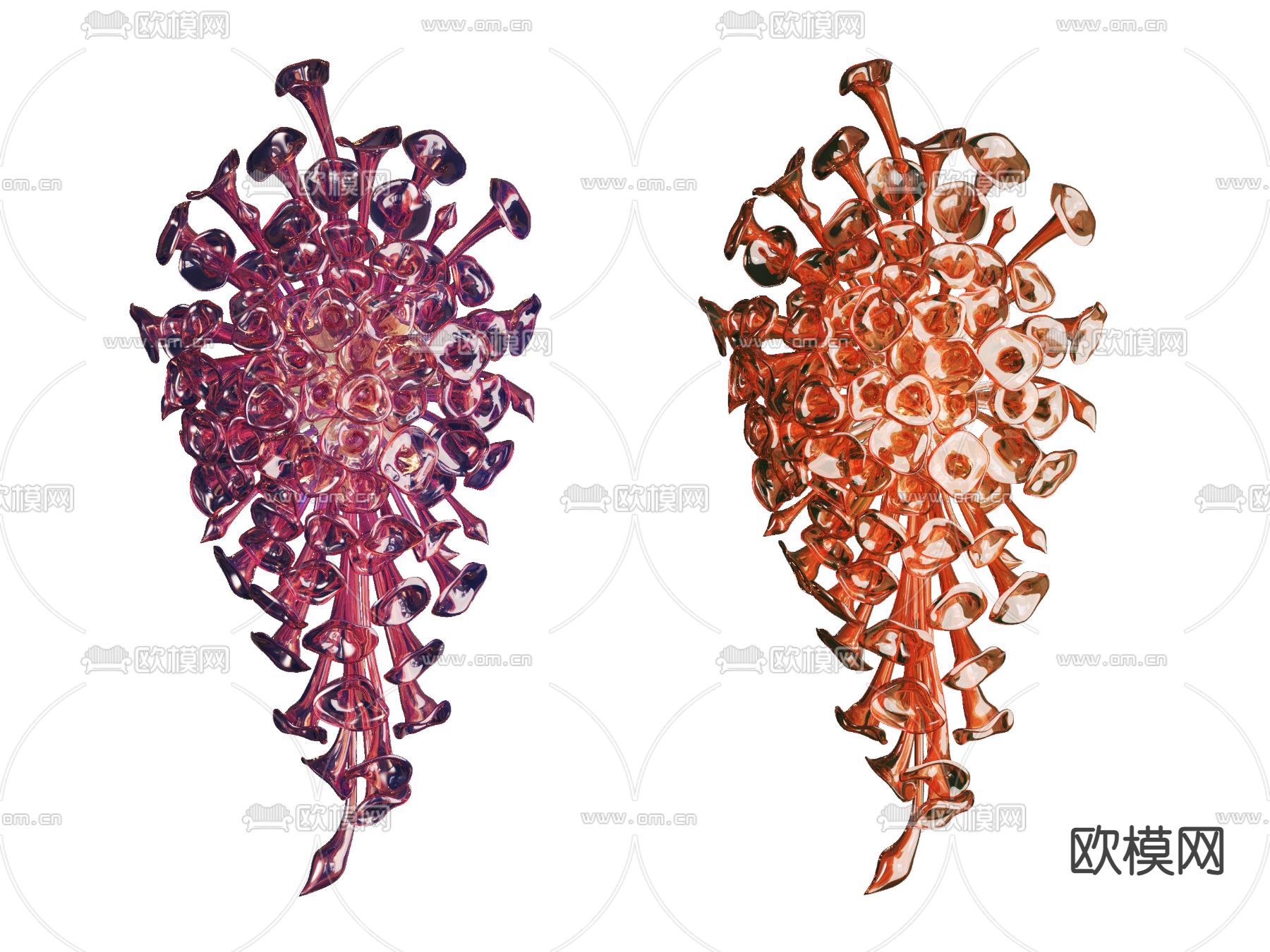 珊瑚壁灯3d模型下载