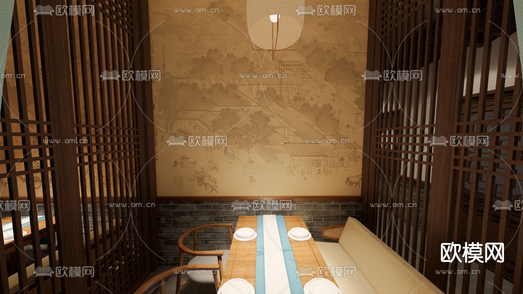 江湖菜 中餐厅su模型下载（渲染图5）
