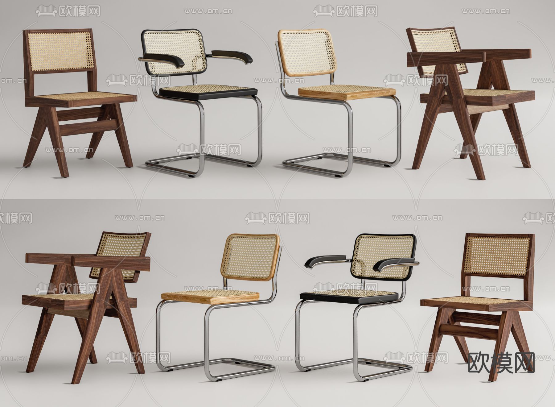 侘寂风椅子 餐椅su模型