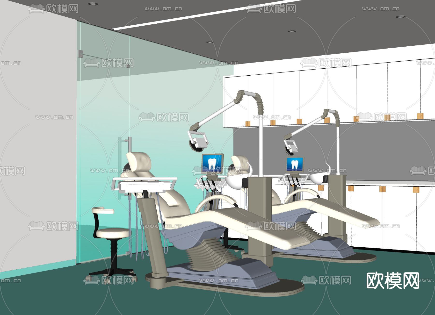 牙科诊所 治疗室su模型下载（渲染图2）