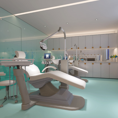  牙科诊所 治疗室su模型 