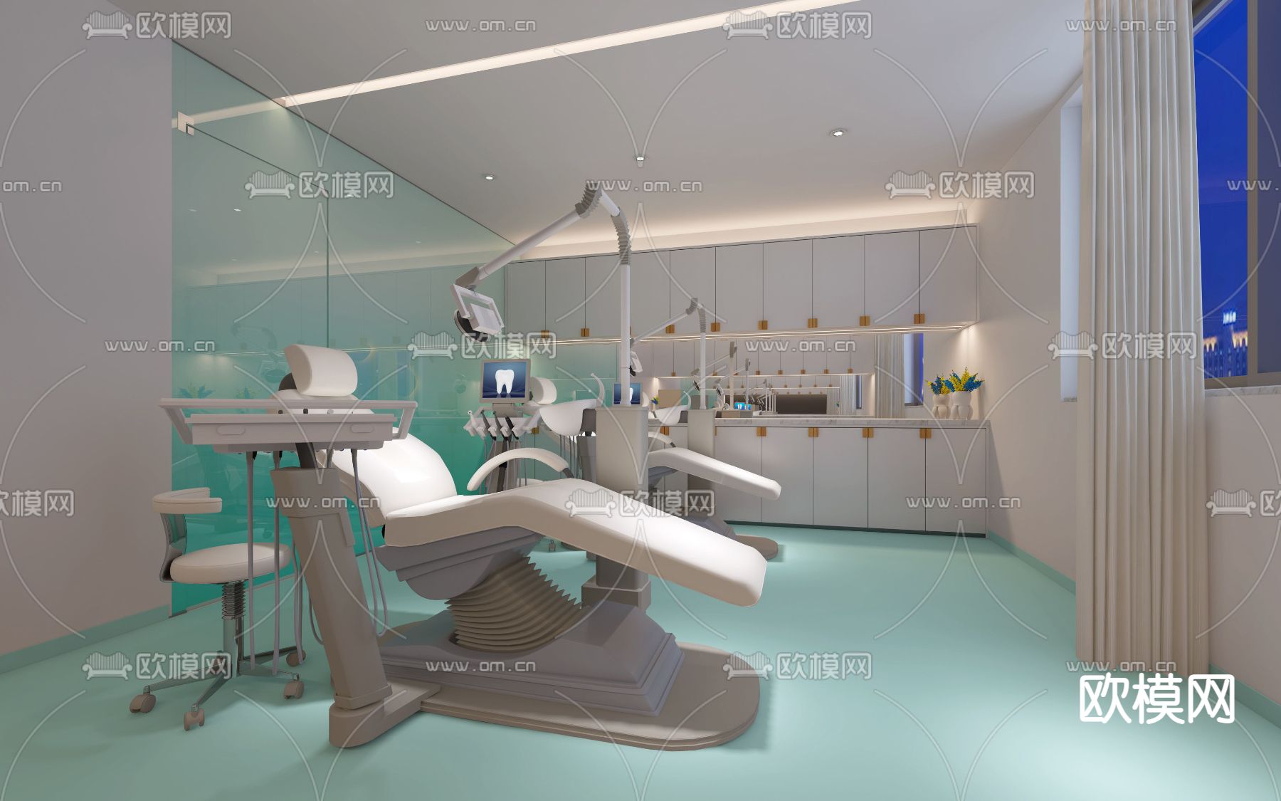牙科诊所 治疗室su模型下载（渲染图1）