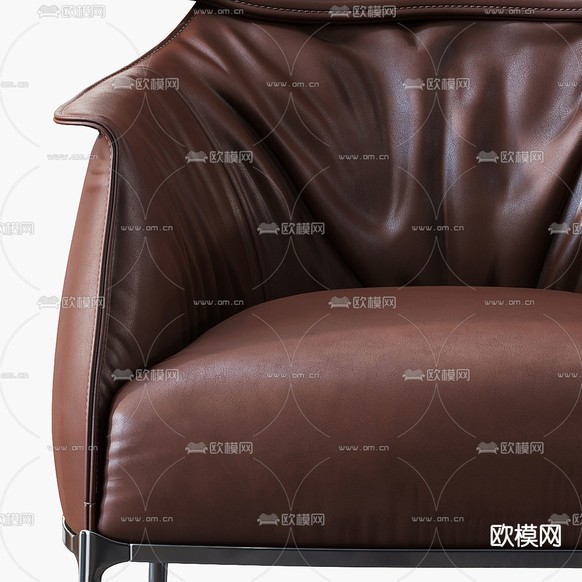 休闲沙发 脚踏3d模型下载(渲染图1)