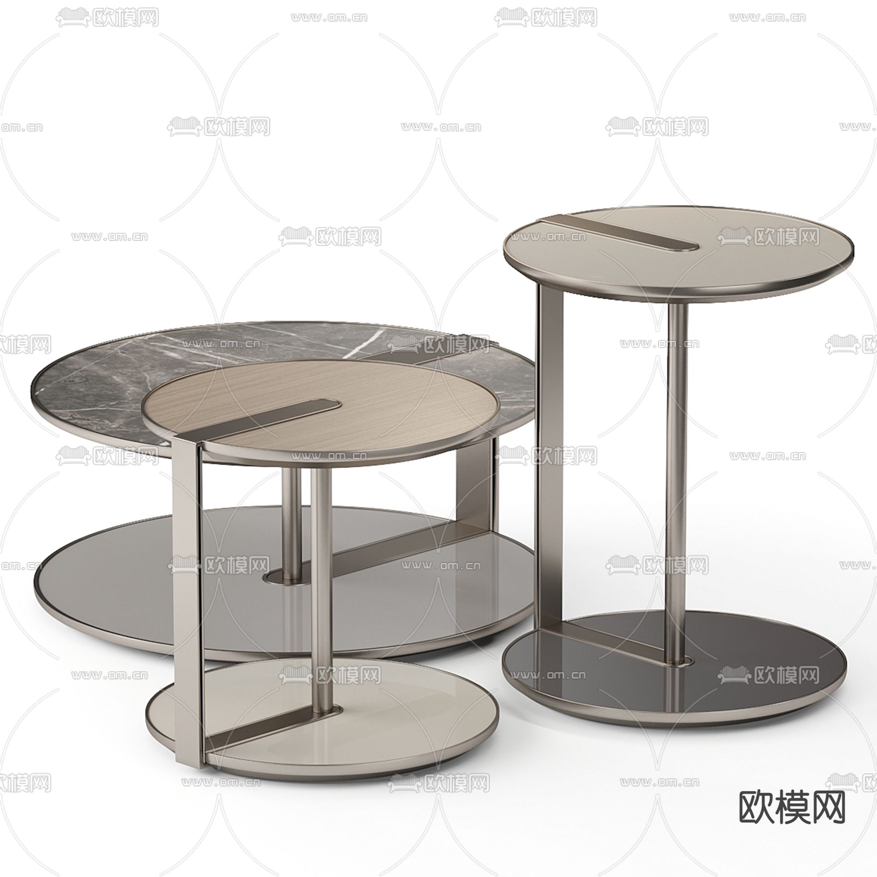 FENDI 茶几3d模型下载（渲染图1）