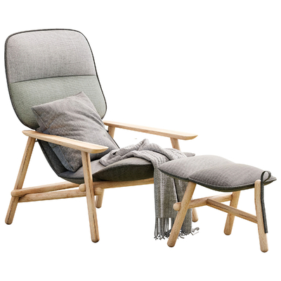  北欧躺椅 休闲椅子su模型 