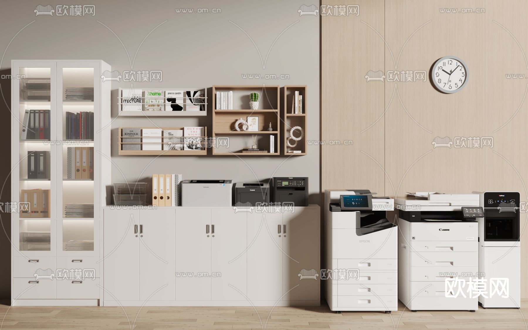 打印机 文件柜 办公用品3d模型下载