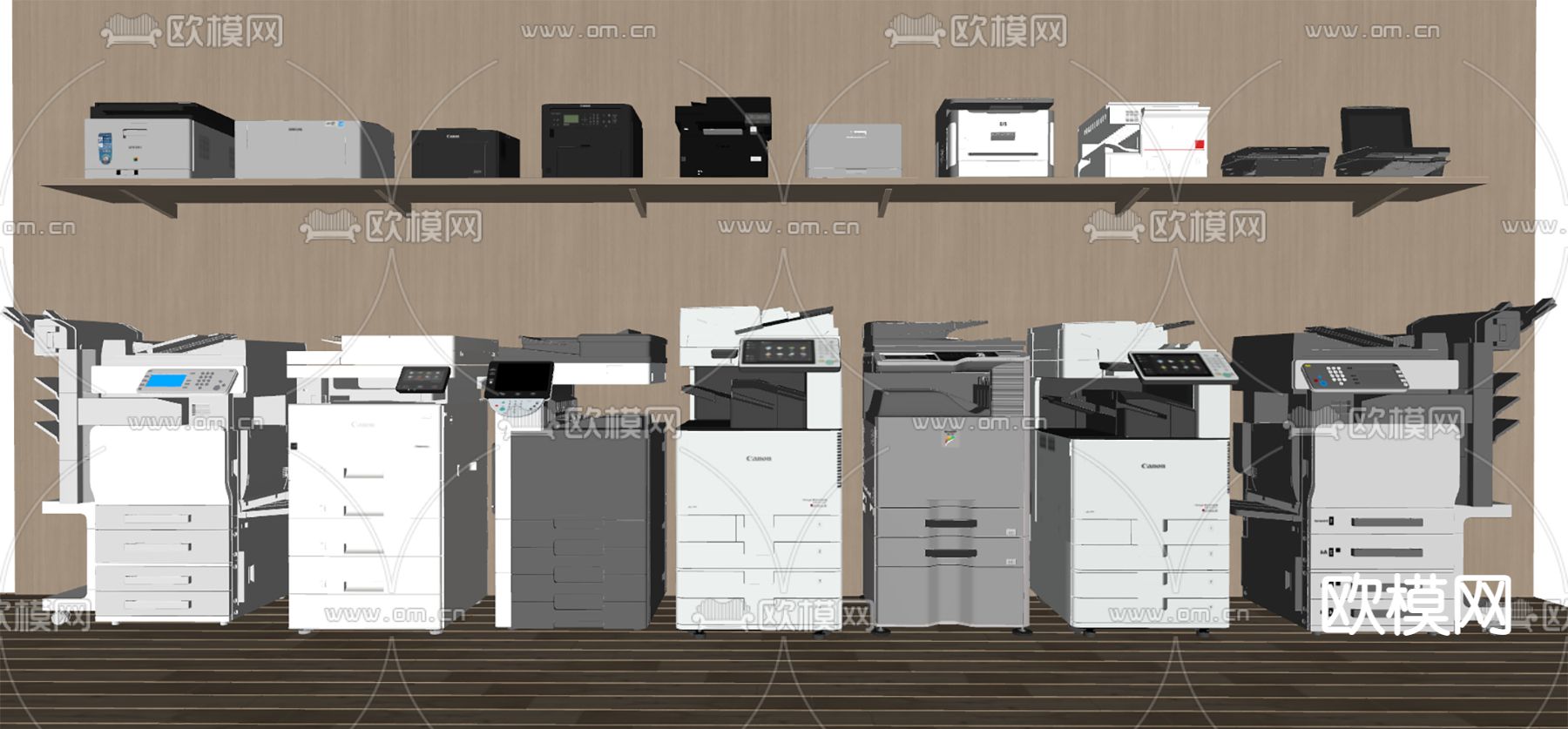 打印机 扫描机 复印机su模型下载（渲染图2）