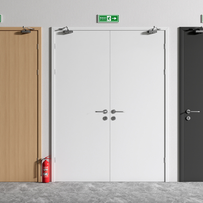  消防门 防火门su模型 