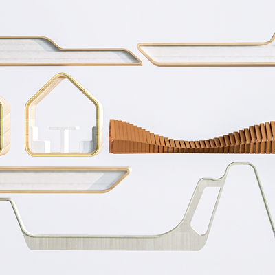  现代户外景观座椅su模型 