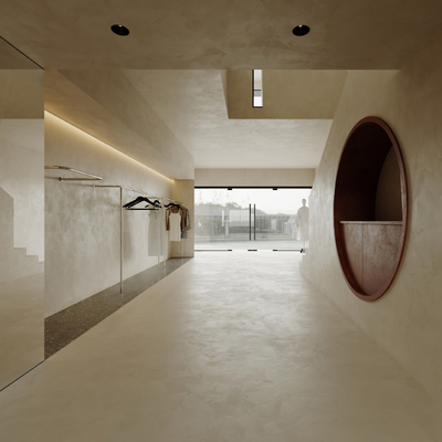  侘寂服装店 女装店su模型 