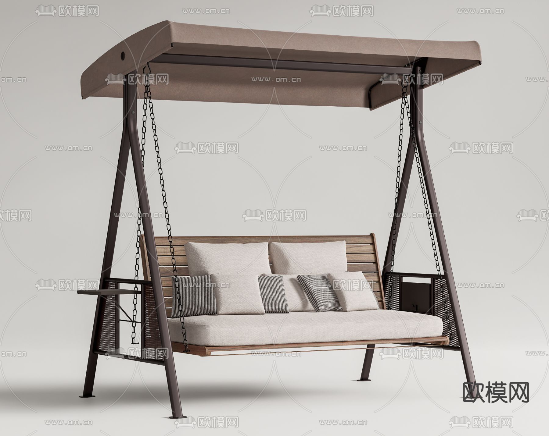 户外秋千椅吊椅su模型下载（渲染图1）