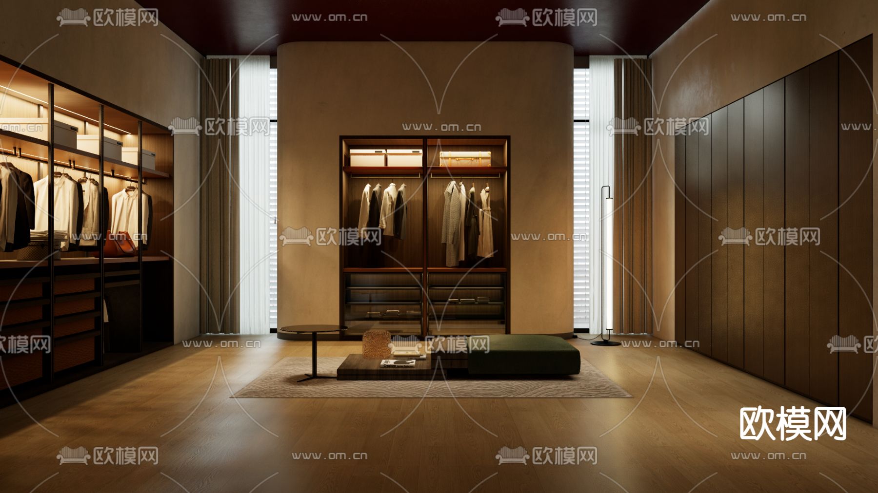 侘寂衣帽间3d模型下载