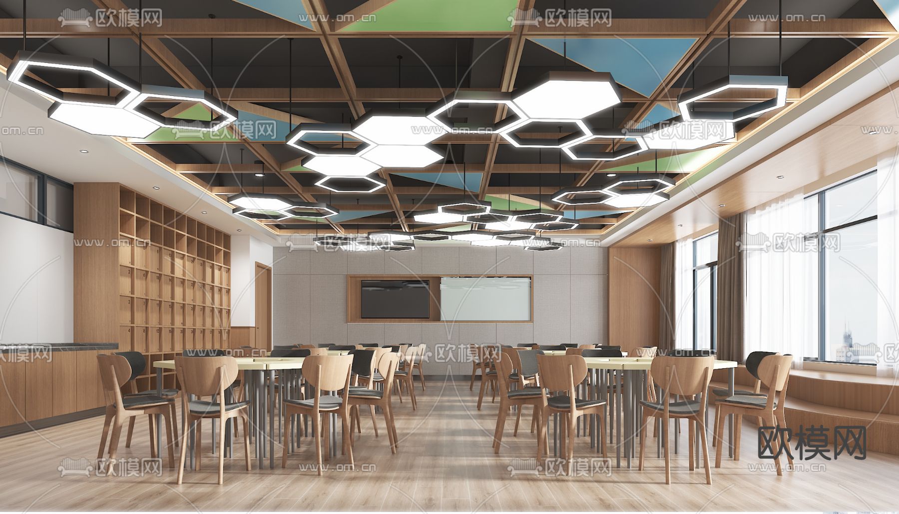 学校 教室3d模型下载