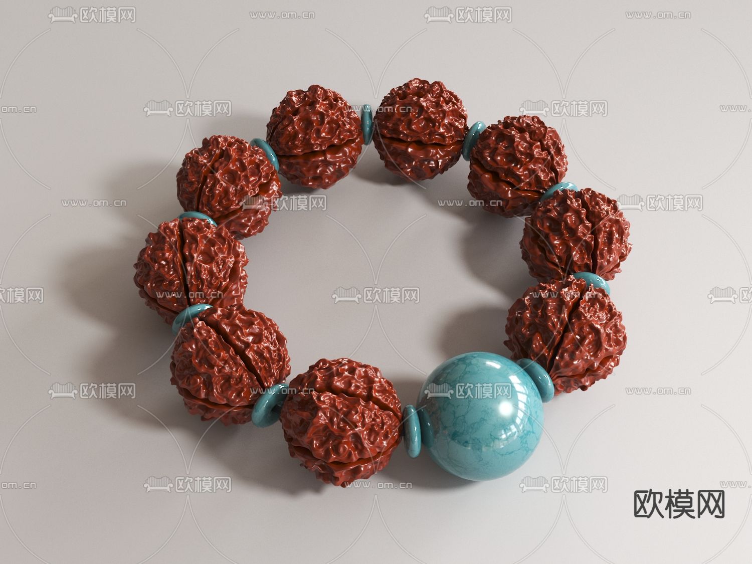新中式手串 古玩3d模型下载
