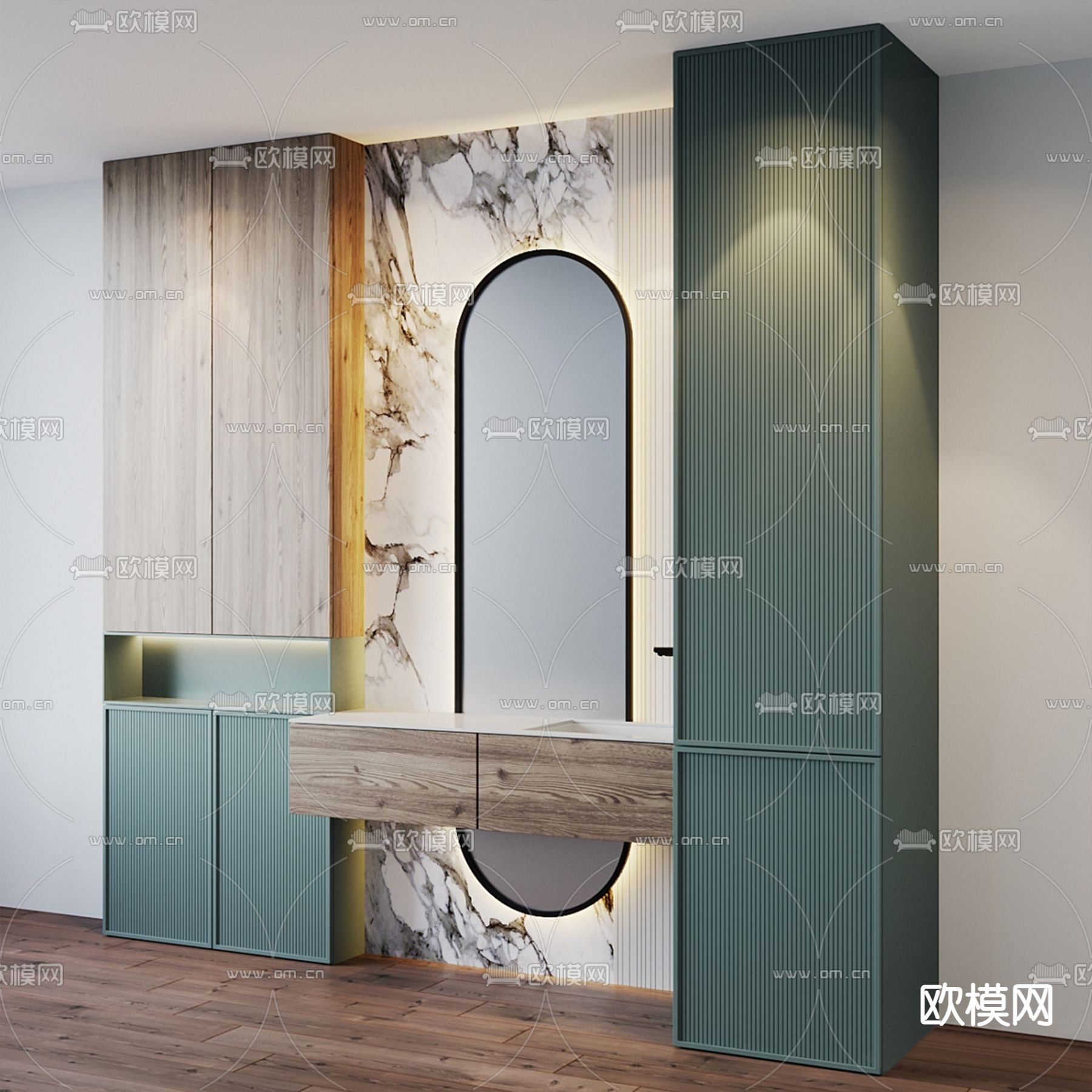 侘寂台盆 洗手盆3d模型下载（渲染图1）