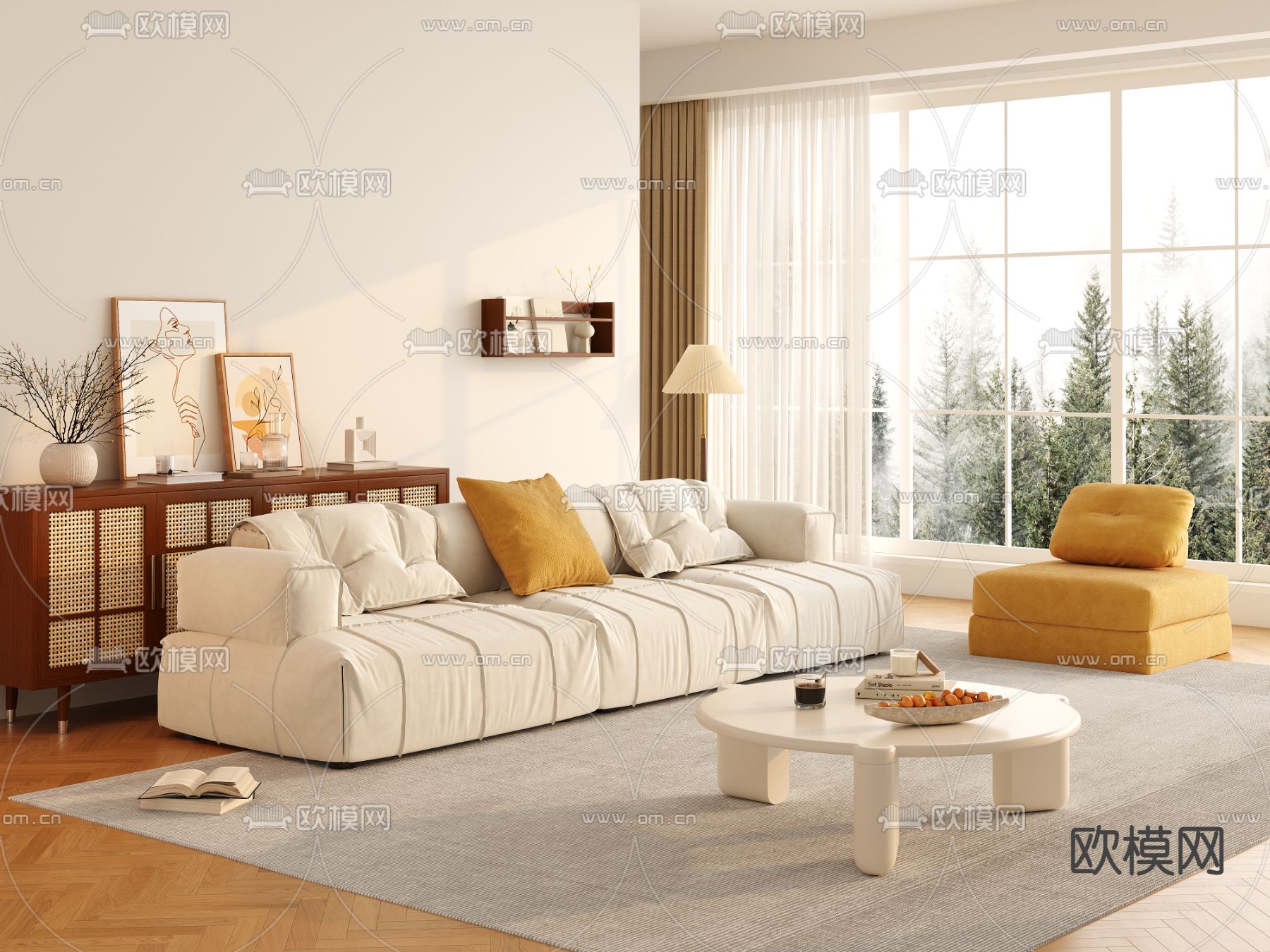 双人沙发 软体沙发3d模型下载