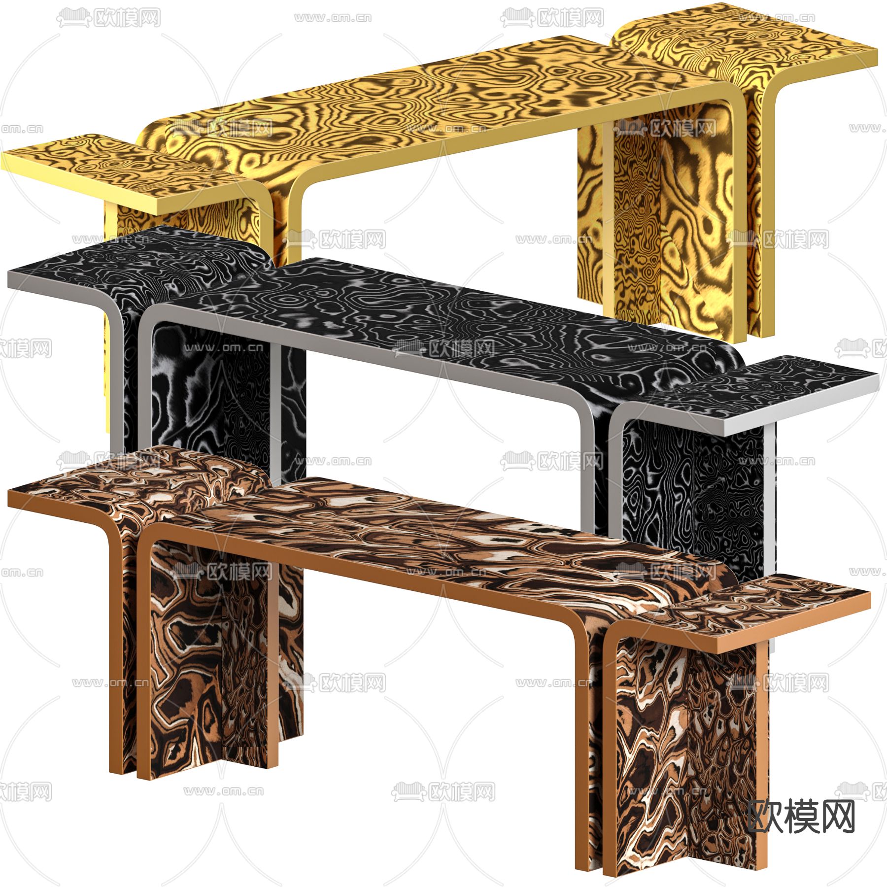 后现代端景台3d模型