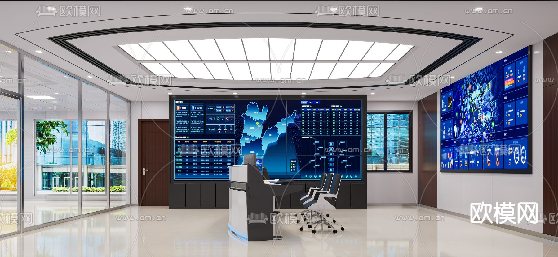 指挥控制室3d模型下载