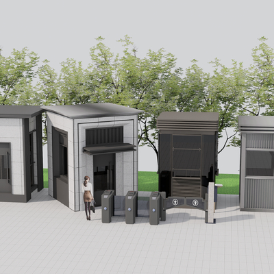 岗亭 保安亭su模型