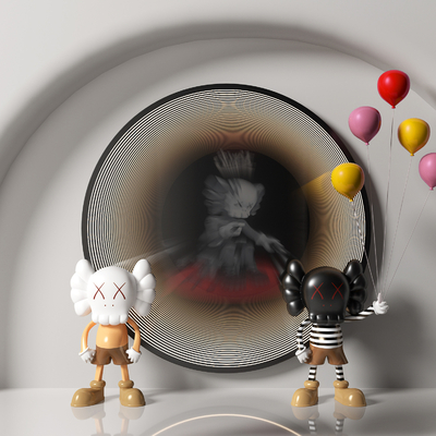  KAWS 潮玩 手办 公仔 摆件su模型 