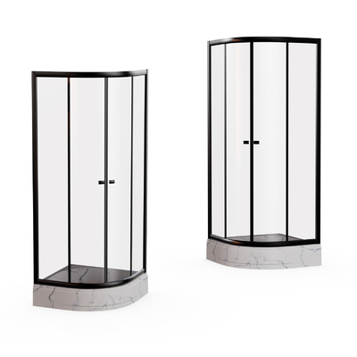  淋浴房玻璃门su模型 