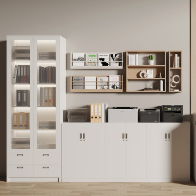  打印机 复印机 文件柜su模型 