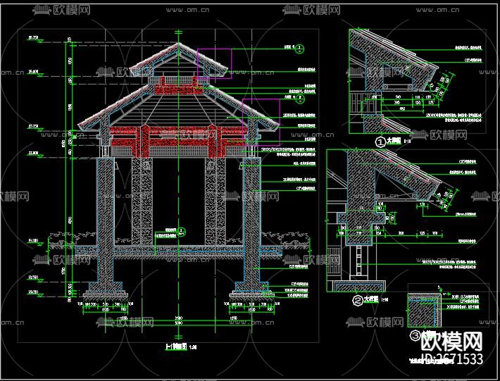生态景亭节点大样下载（渲染图1）