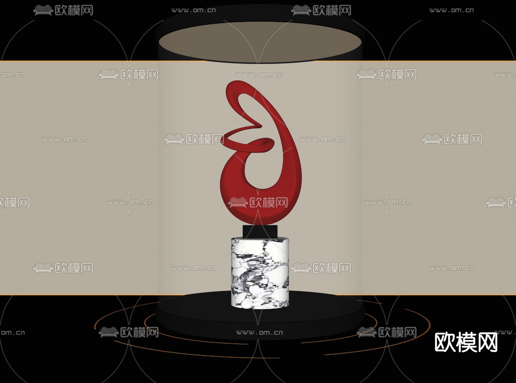 抽象雕塑 艺术装置su模型