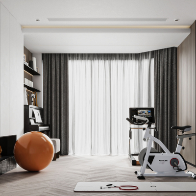  健身房 琴房su模型 