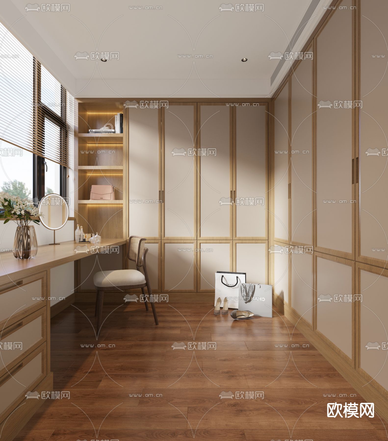 东南亚衣帽间3d模型下载