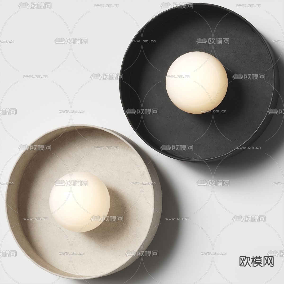 圆盘壁灯 创意壁灯3d模型下载