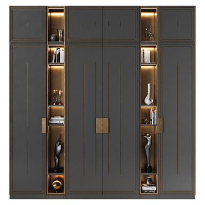 新中式装饰柜 陈列柜su模型