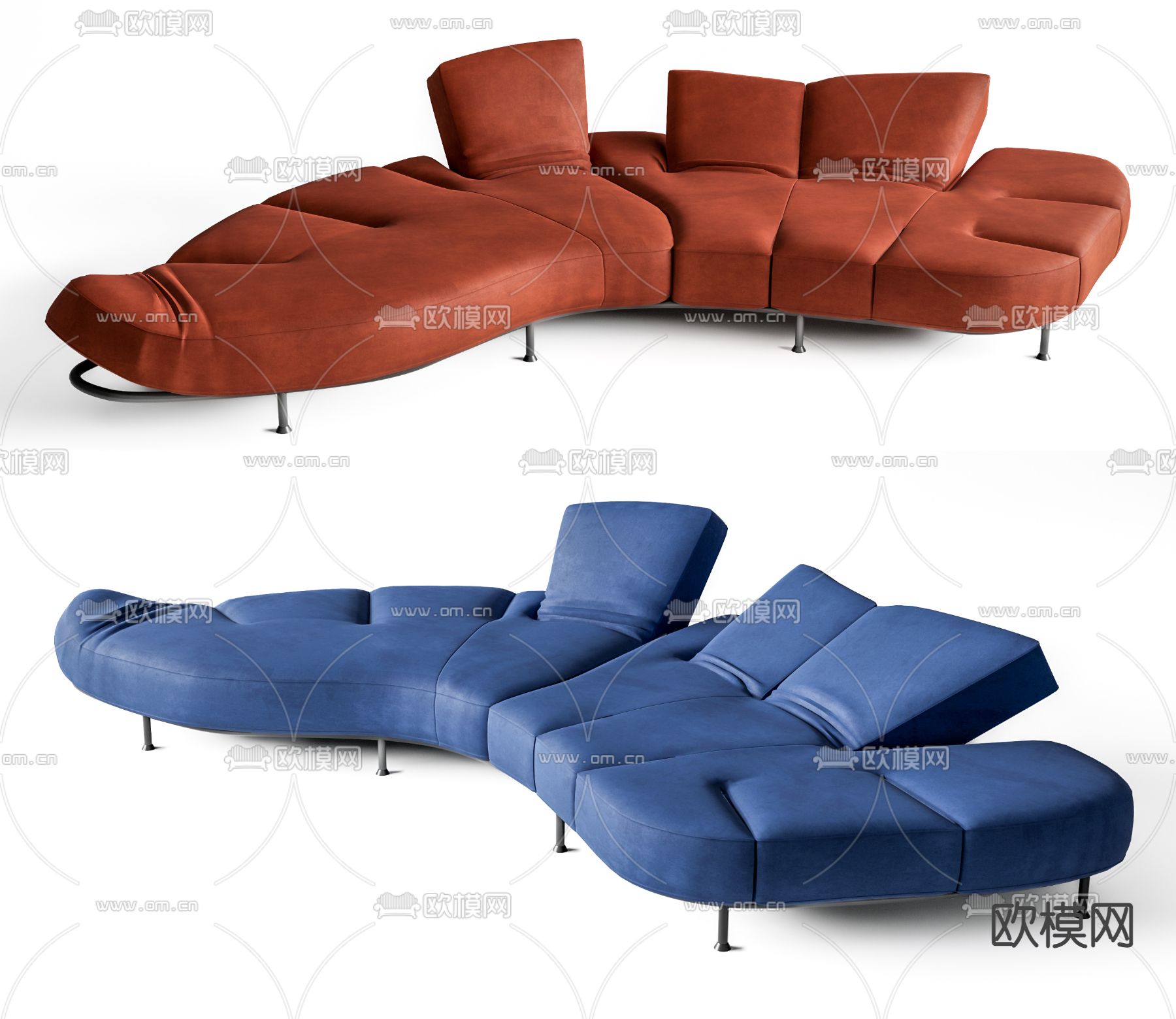 Edra 异形沙发 花瓣沙发3d模型下载_ID14120739_3dmax免费模型-欧模网