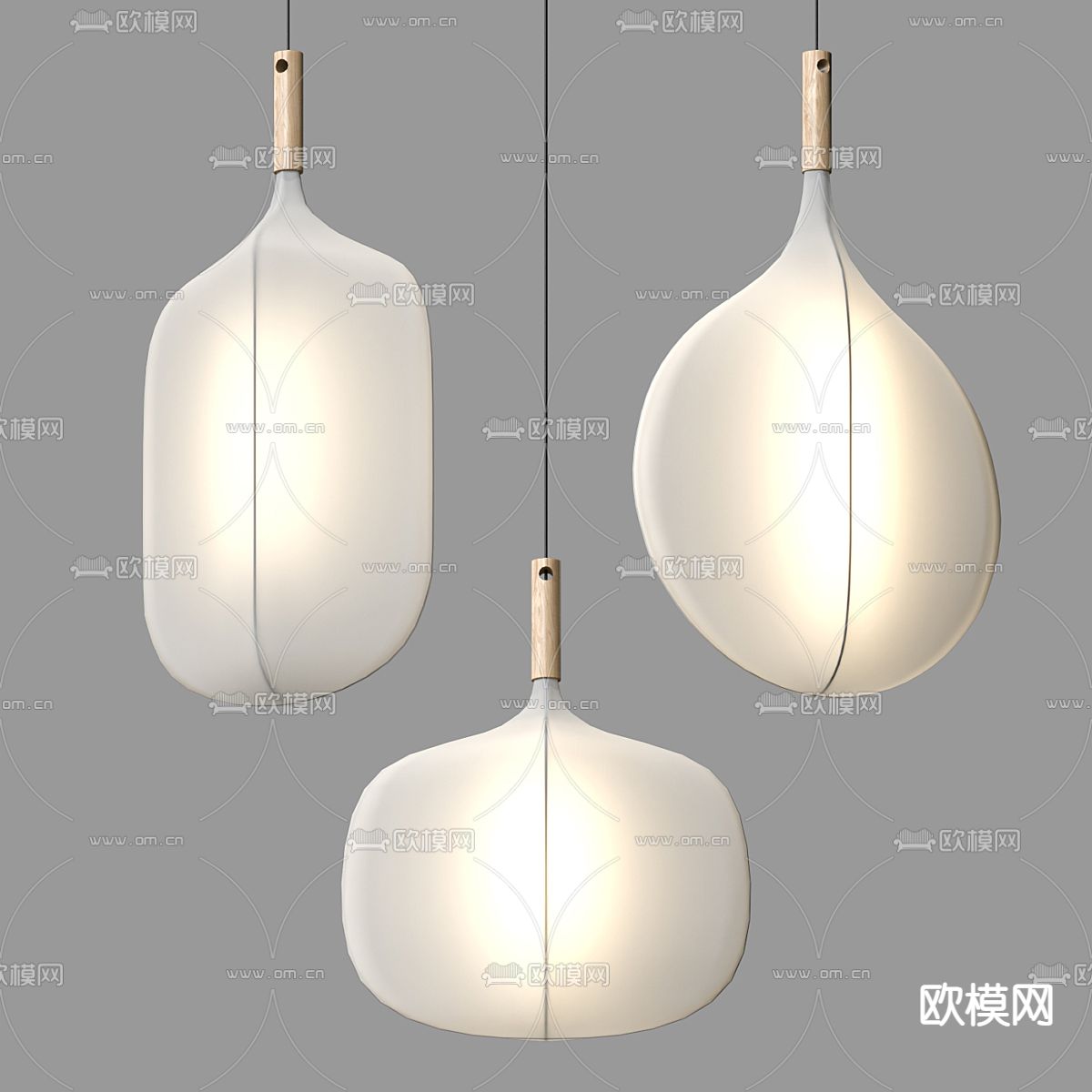 日式吊灯3d模型下载