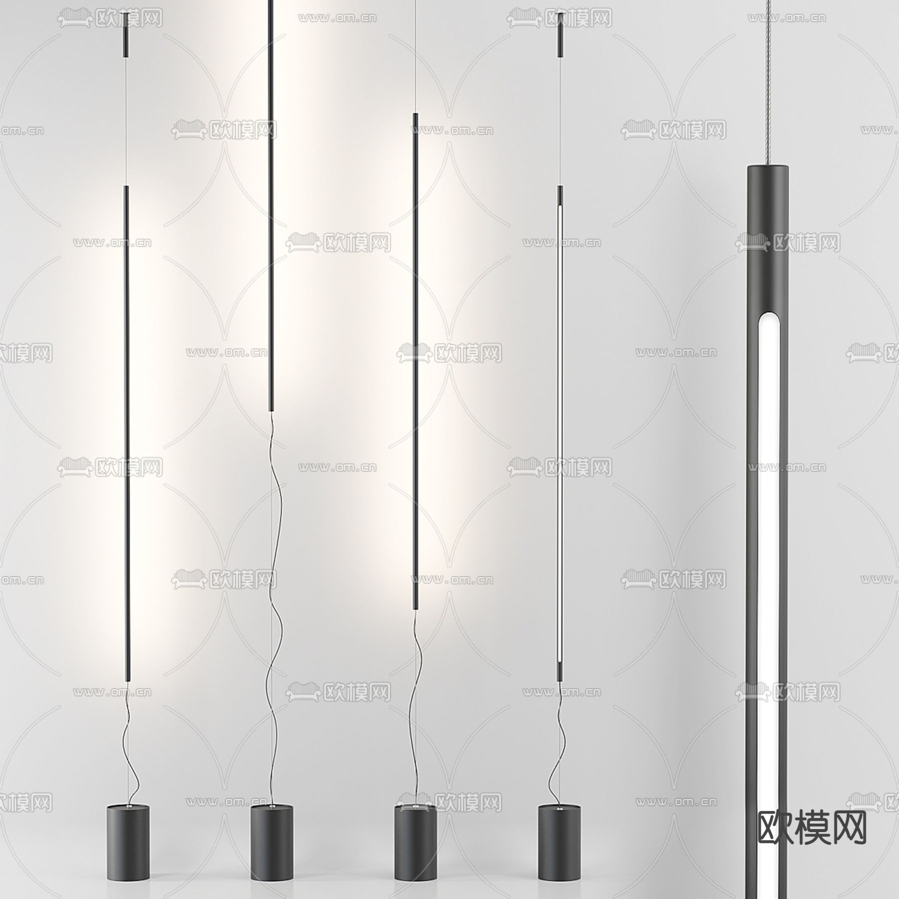 金属吊灯3d模型下载