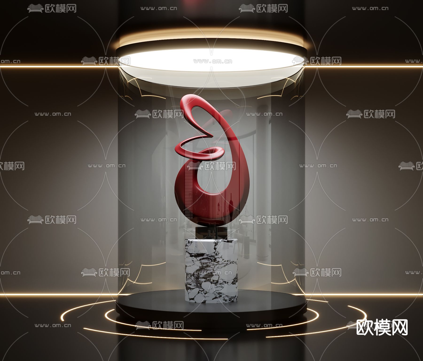 抽象雕塑 艺术装置su模型