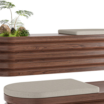 户外椅 凳子 长凳3d模型